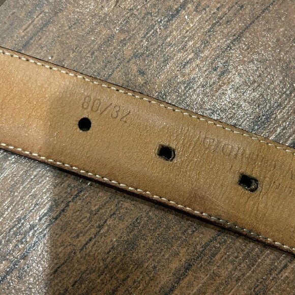 Giorgio Armani Vintage Black Suede Leather Detail Fashion Belt Size 32 main image 2